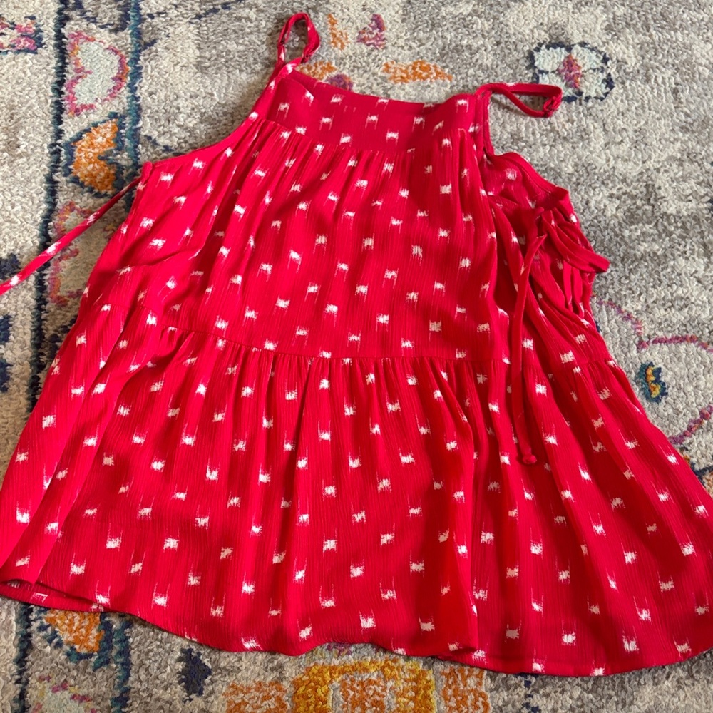Universal Thread Red and White Tank Top